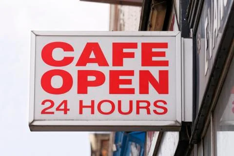 Cafe Open Sign Stock Photos