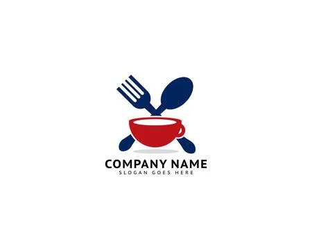 Cafe or restaurant logo template design vector Stock Illustration