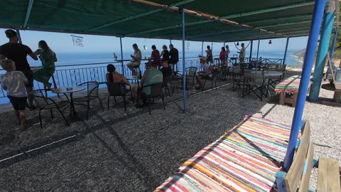 Cafe Panorama. Stock Footage 279042545