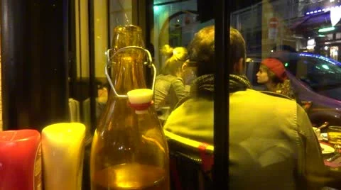 Cafe in Paris Stock Footage 12662797