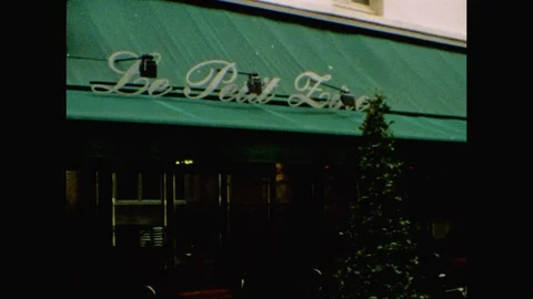 Cafe in Paris-Super 8-Paris Stock Footage 128535871