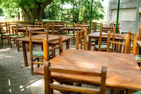 Cafe in the park Stock Photos