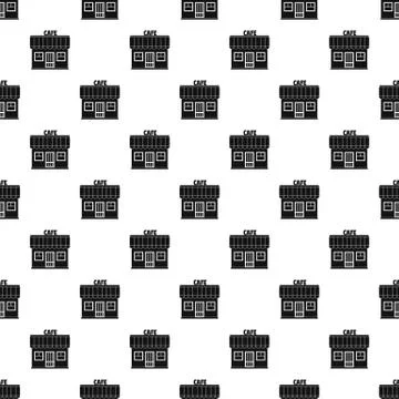 Cafe pattern seamless vector Stock Illustration