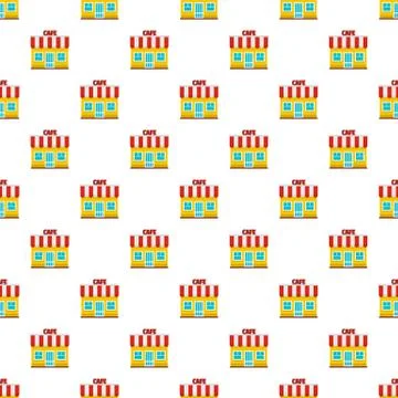 Cafe pattern seamless vector 스톡 일러스트