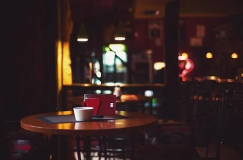 In a Cafe Foto stock