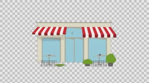 Cafe Pop Up Animation Stock Footage 56724918