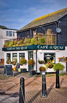 Cafe on the Quay Stock Photos