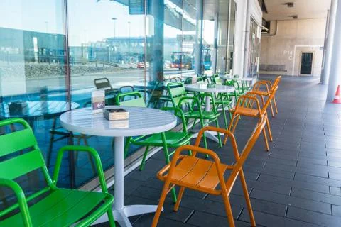 Cafe Restaurant Chairs Table Empty Waiting Gastronomy Customers Stock Photos