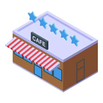 Cafe restaurant icon isometric vector. Food critic Illustrazione stock