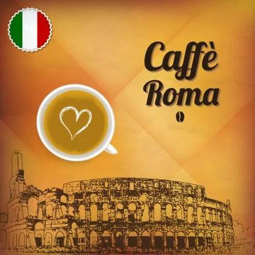 Cafe Roma Stock Illustration