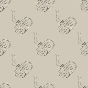 Cafe seamless wallpaper Stock Illustration