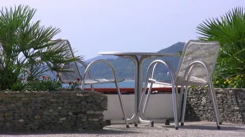 Cafe on seaside Stock Footage 10576696