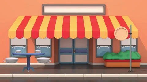 Café shop animation in 4k 動画素材 276126079