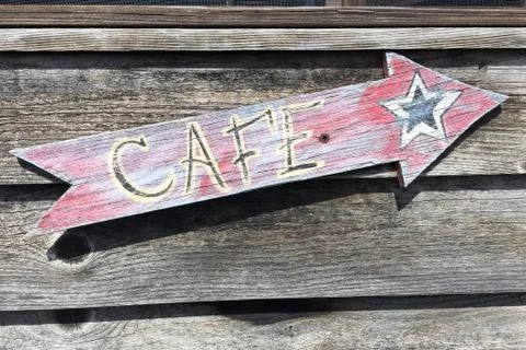 Cafe Sign with copy space Stock Photos