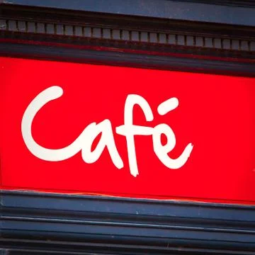 Cafe sign Stock Photos