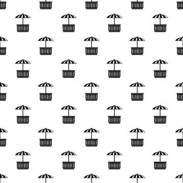 Cafe stall pattern seamless Stock Illustration
