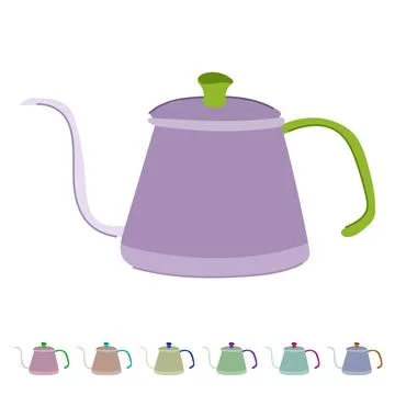 Cafe steel drip kettle vector cartoon graphic 스톡 일러스트