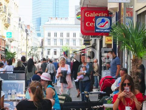 Cafe Street Stock Photos