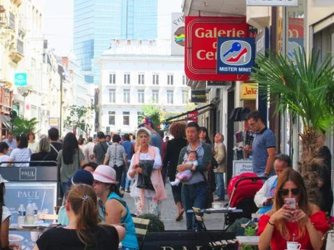 Cafe Street Stock Photos