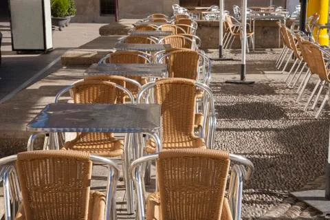 Cafe Table and Chairs Stock Photos