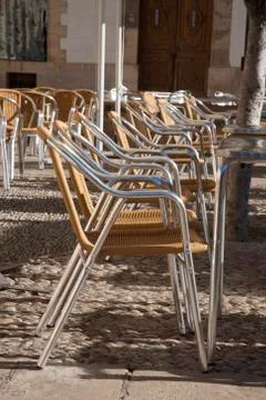 Cafe Table and Chairs Foto stock