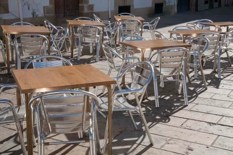 Cafe Table and Chairs Stock Photos