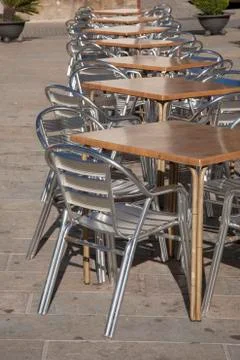 Cafe Table and Chairs Stock Photos