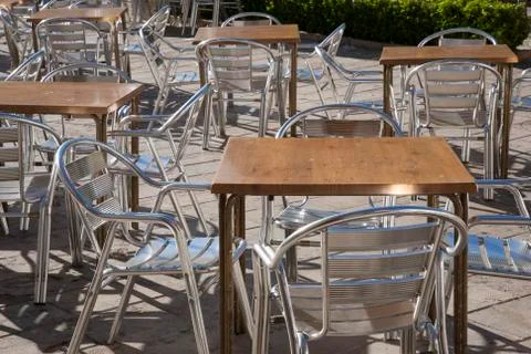 Cafe Table and Chairs Stock Photos