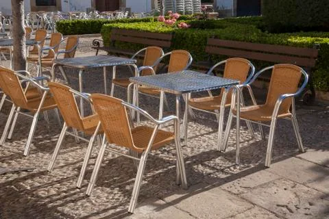 Cafe Table and Chairs Stock Photos
