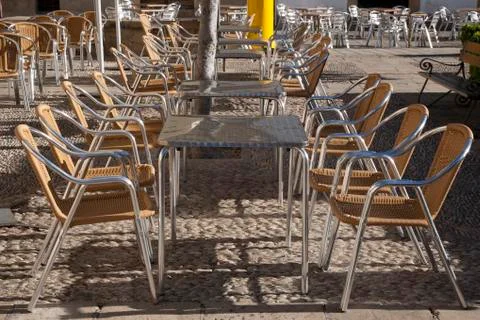 Cafe Table and Chairs Stock Photos
