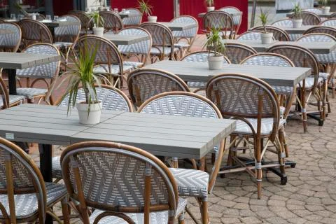 Cafe Table and Chairs Stock Photos