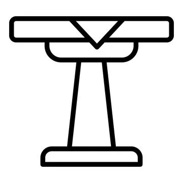 Cafe table icon outline vector. Restaurant furniture Illustration