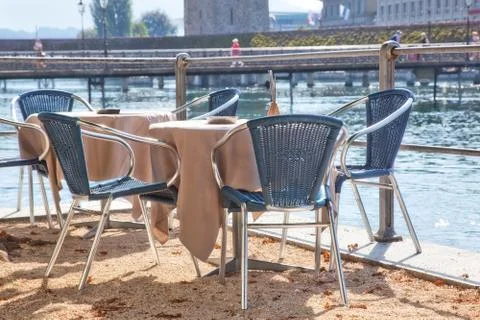 Cafe tables Stock Photos