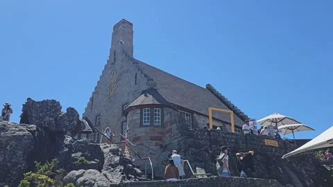 Café Terrace on the Summit, Table Mountain, Cape Town, South Africa 8K 스톡 동영상 347932122