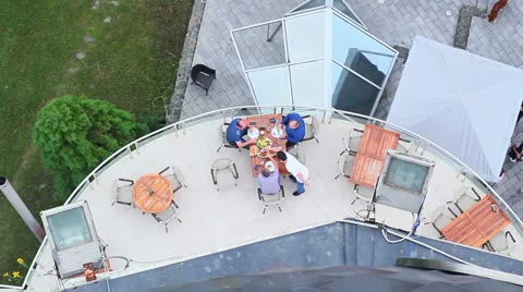 Cafe Top View Stock Footage 53103987