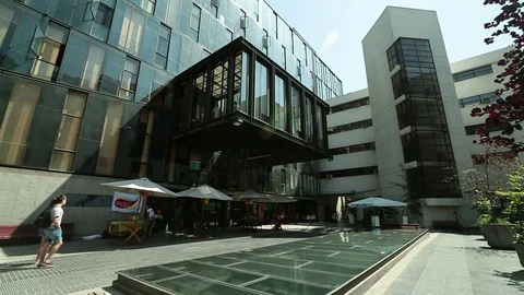 Cafe in university building Stock Footage 77053924