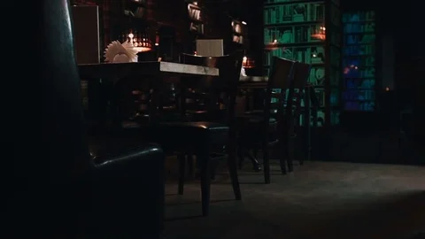 Cafe with an unusual design Stock Footage 76573313