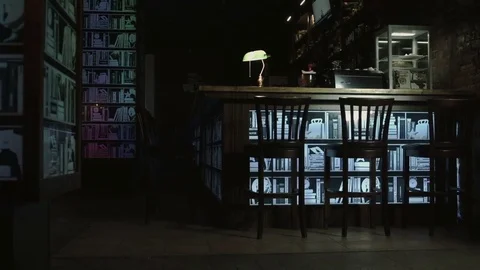 Cafe with an unusual design Stock Footage 76573779