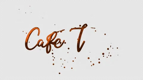Cafe Vlog Handwriting Animation Mocha 4K Transparent Background 库存影片 342758325