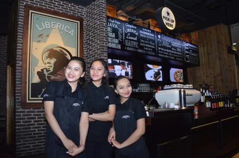 Cafe waiter Stock Photos