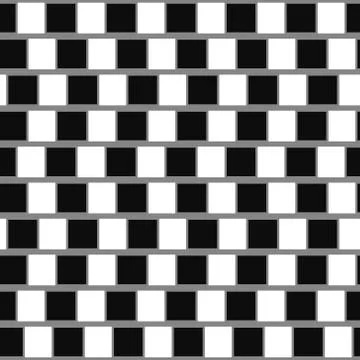 Cafe wall geometric optical illusion Stock Illustration