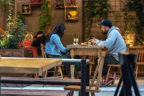 In cafes of Budapest. Stock Photos