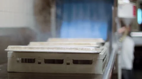 Cafeteria dishwasher 2 Stock Footage 10588528