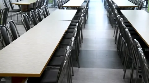 Cafeteria or canteen interior. School cafeteria Stock Footage 272299983