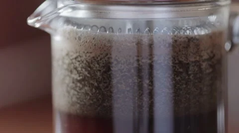 Cafetiere of coffee Stock Footage 7137372