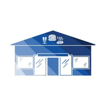 Caffe in amusement park icon Illustrazione stock