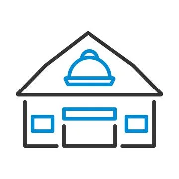 Caffe In Amusement Park Icon 스톡 일러스트