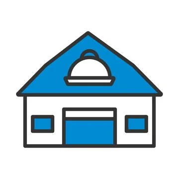 Caffe In Amusement Park Icon Stock Illustration