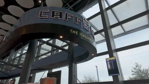 Caffe Nero Coffee Shop Sign Inside Heathrow Terminal 4 Stock Footage 339244449
