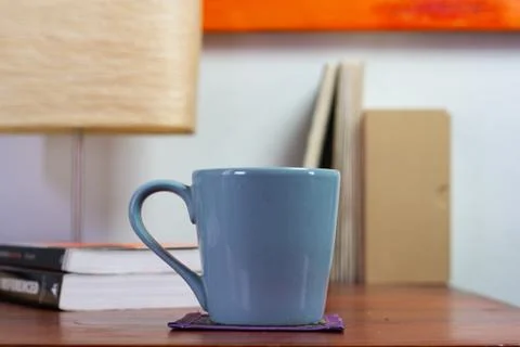 Caffee,pen, cup, desk Stock Photos